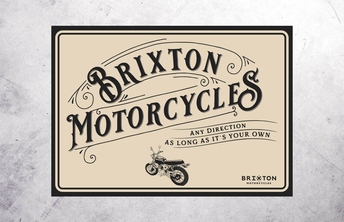 Brixton Blechschild