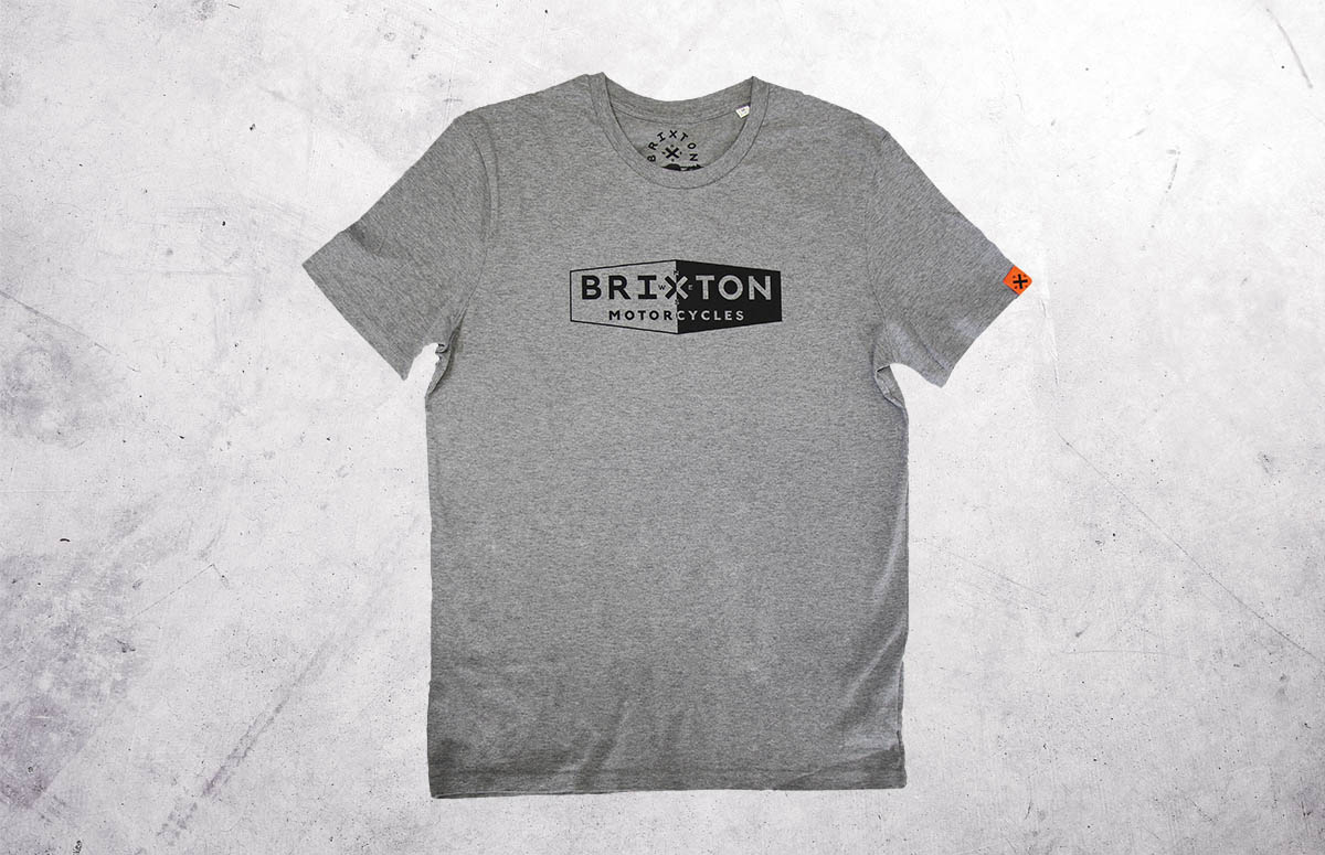 Brixton T-Shirt 50/50 Logo Grau