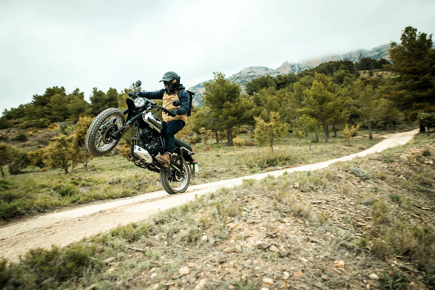 Brixton Felsberg 125 XC In Quick Silver Wheelie