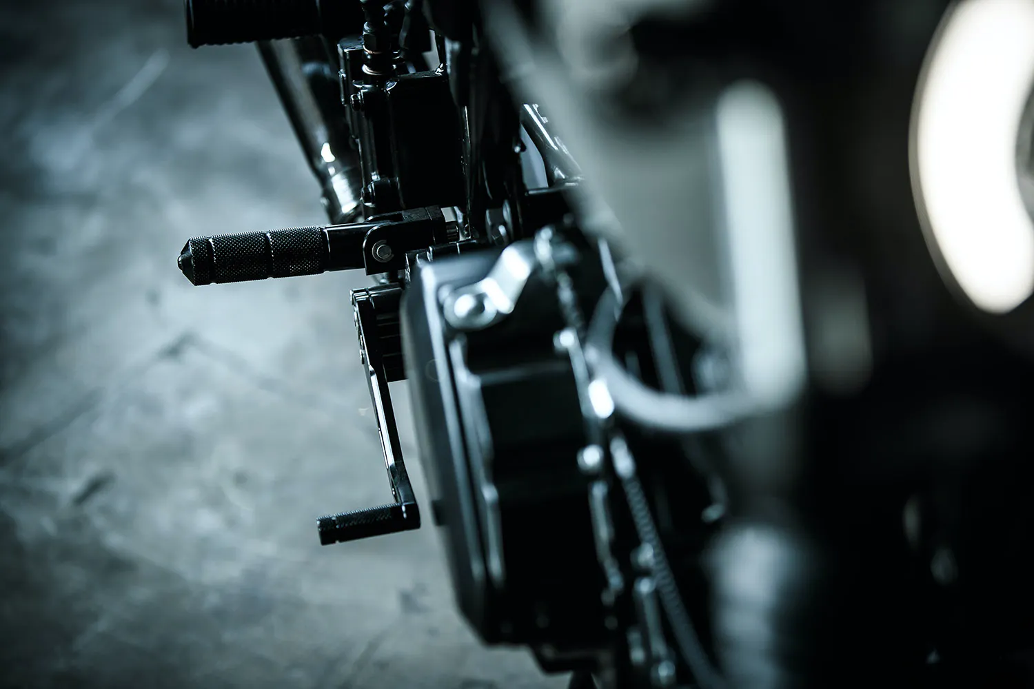 Brixton Sunray 125 Bullet Silver Pedal Closeup