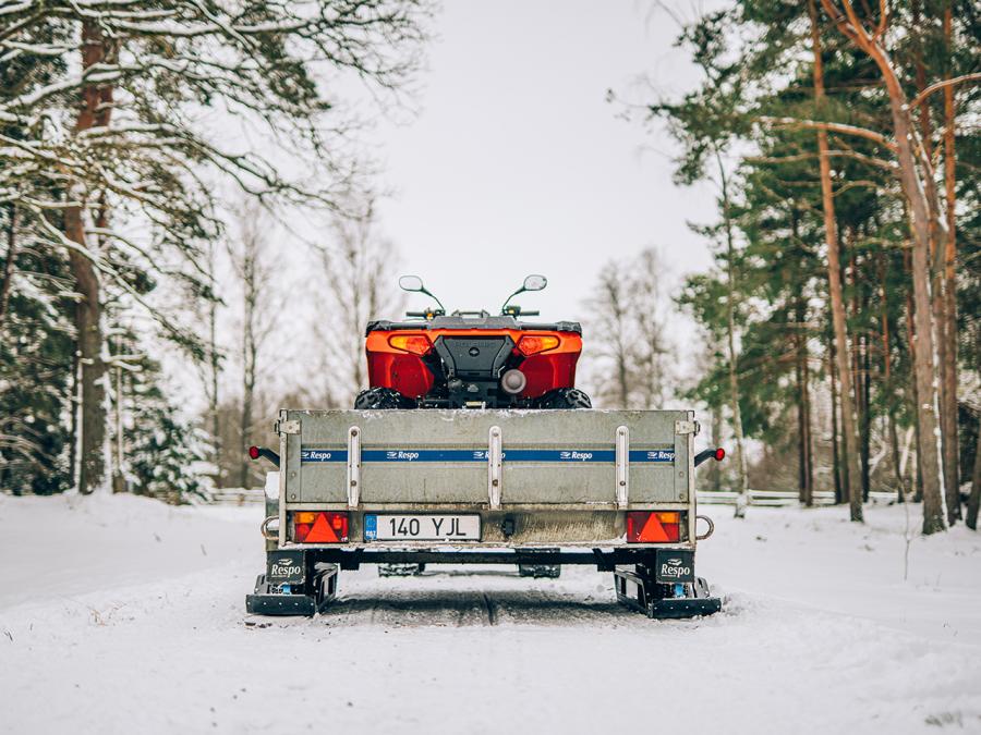 Anhänger-Ski 2 Achsanhänger einstellbarer Breite Straße & Offroad Reifen