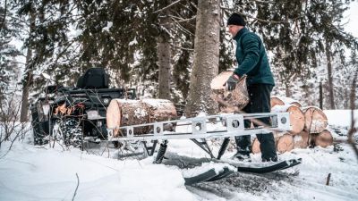 Skischlitten (Plattform-Trailer auf Ski)