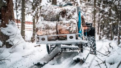 Skischlitten (Plattform-Trailer auf Ski)