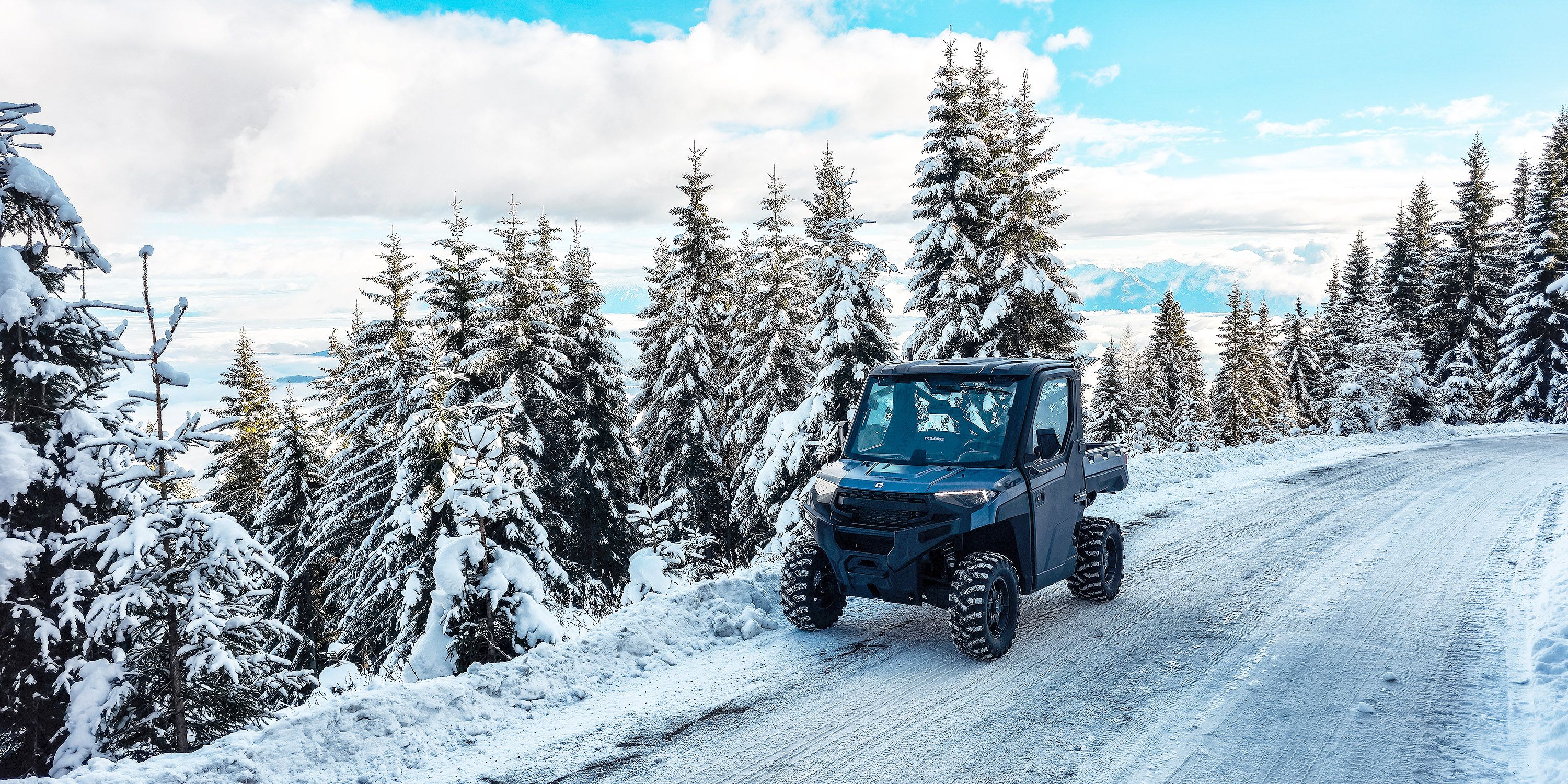 UTV SSV Polaris Winterlandschaft